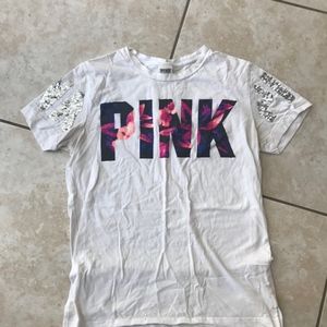 Pink white shirt